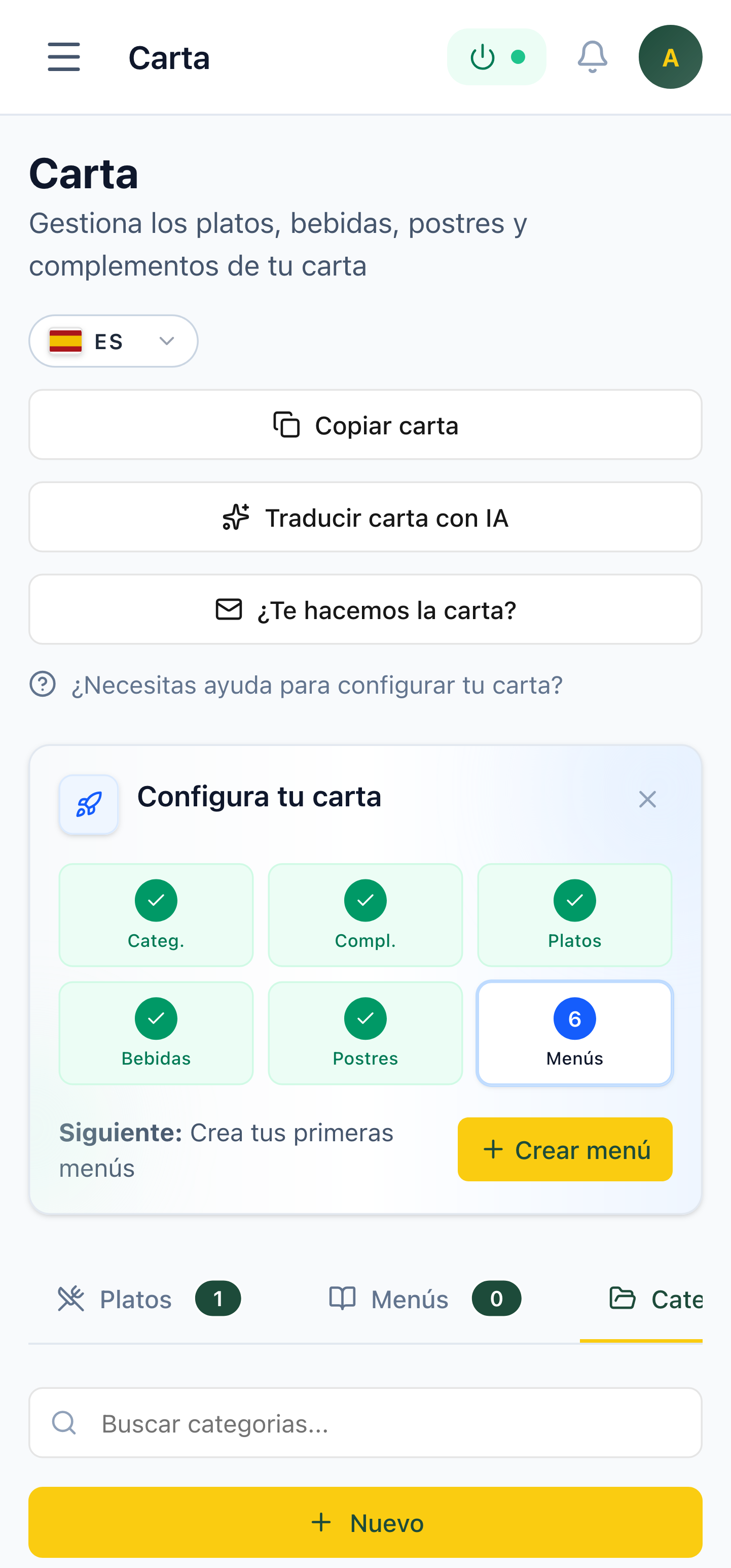 Pantalla móvil TASTE